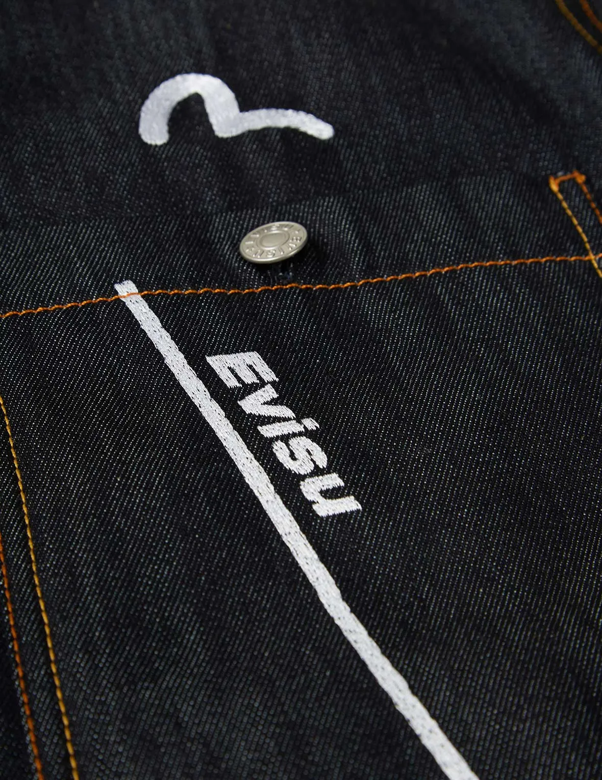 EVISU x Jean Michel Basquiat Untitled Denim Shirt Jacket