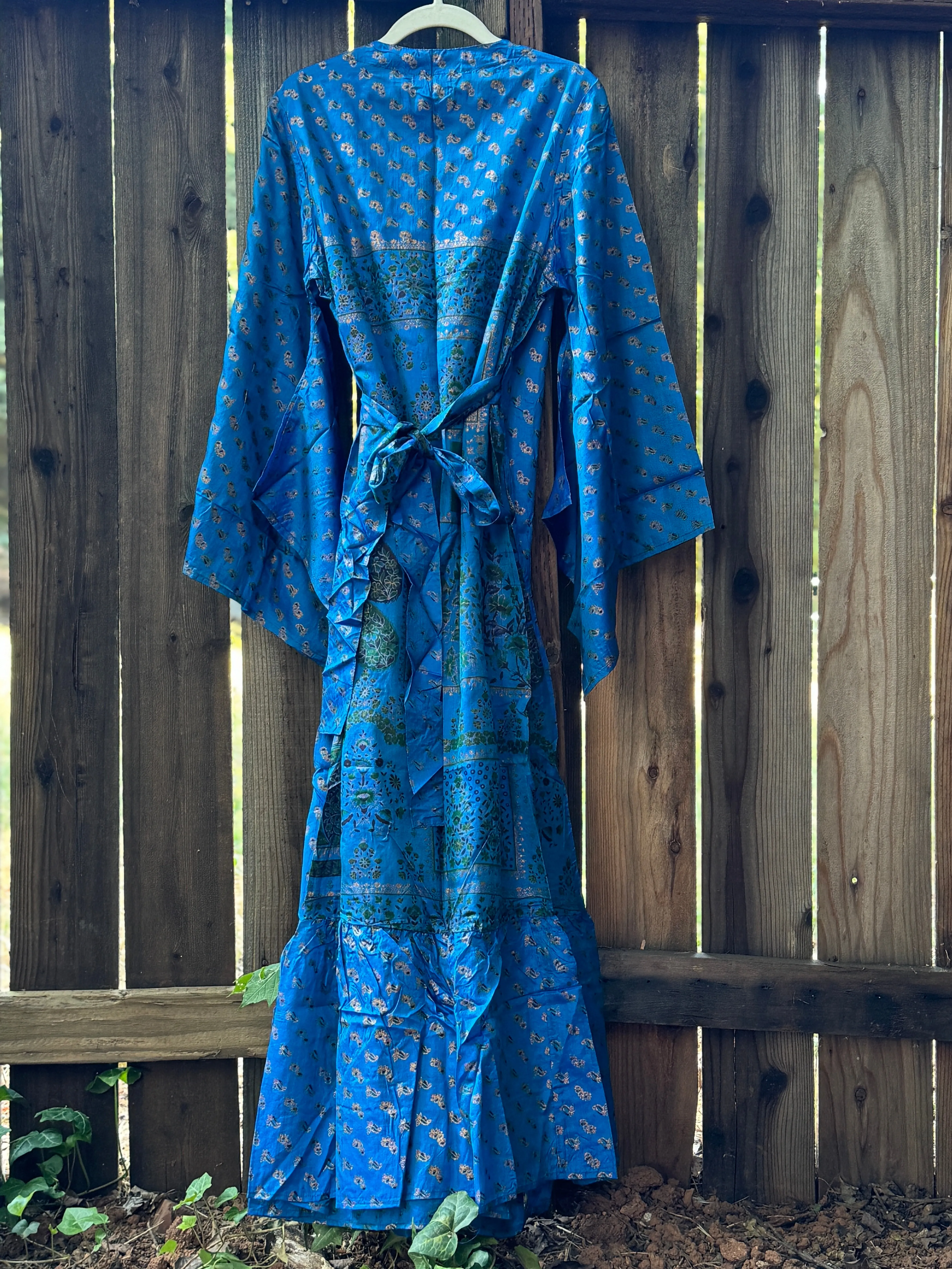 Femme Kimono Wrap Dress- Cobalt - L