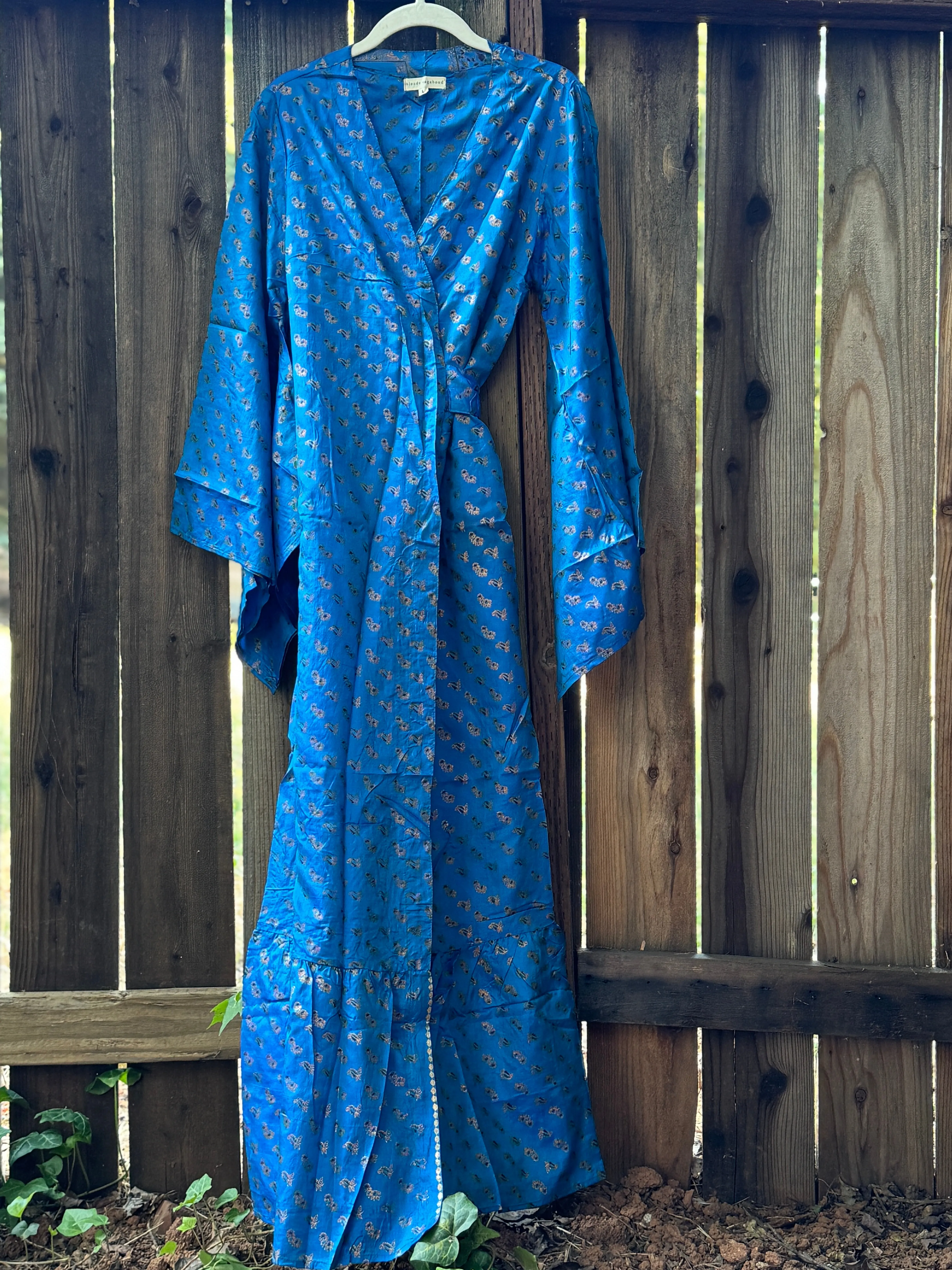 Femme Kimono Wrap Dress- Cobalt - L