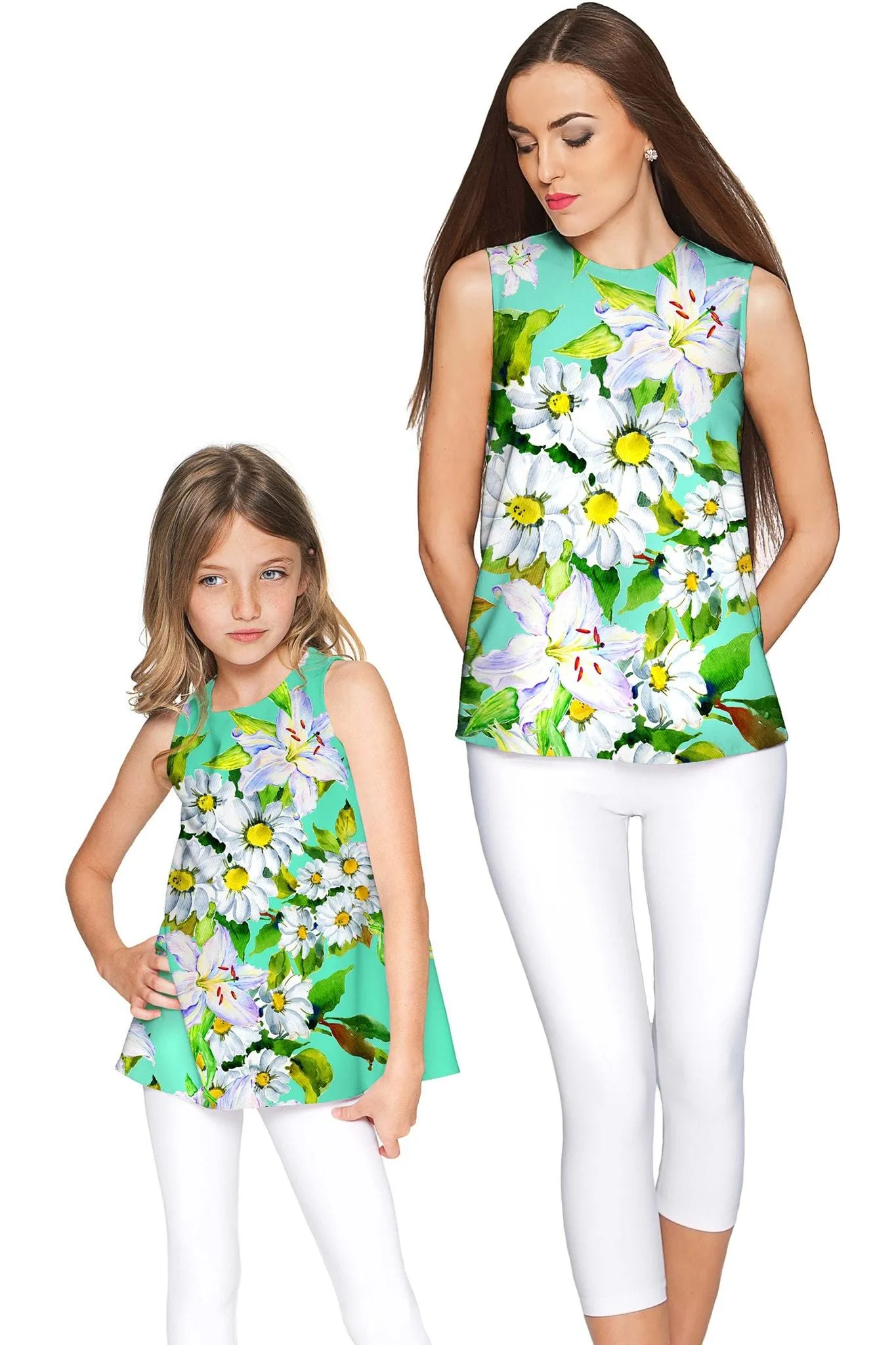 Flower Party Emily Sleeveless Dressy Top - Mommy & Me