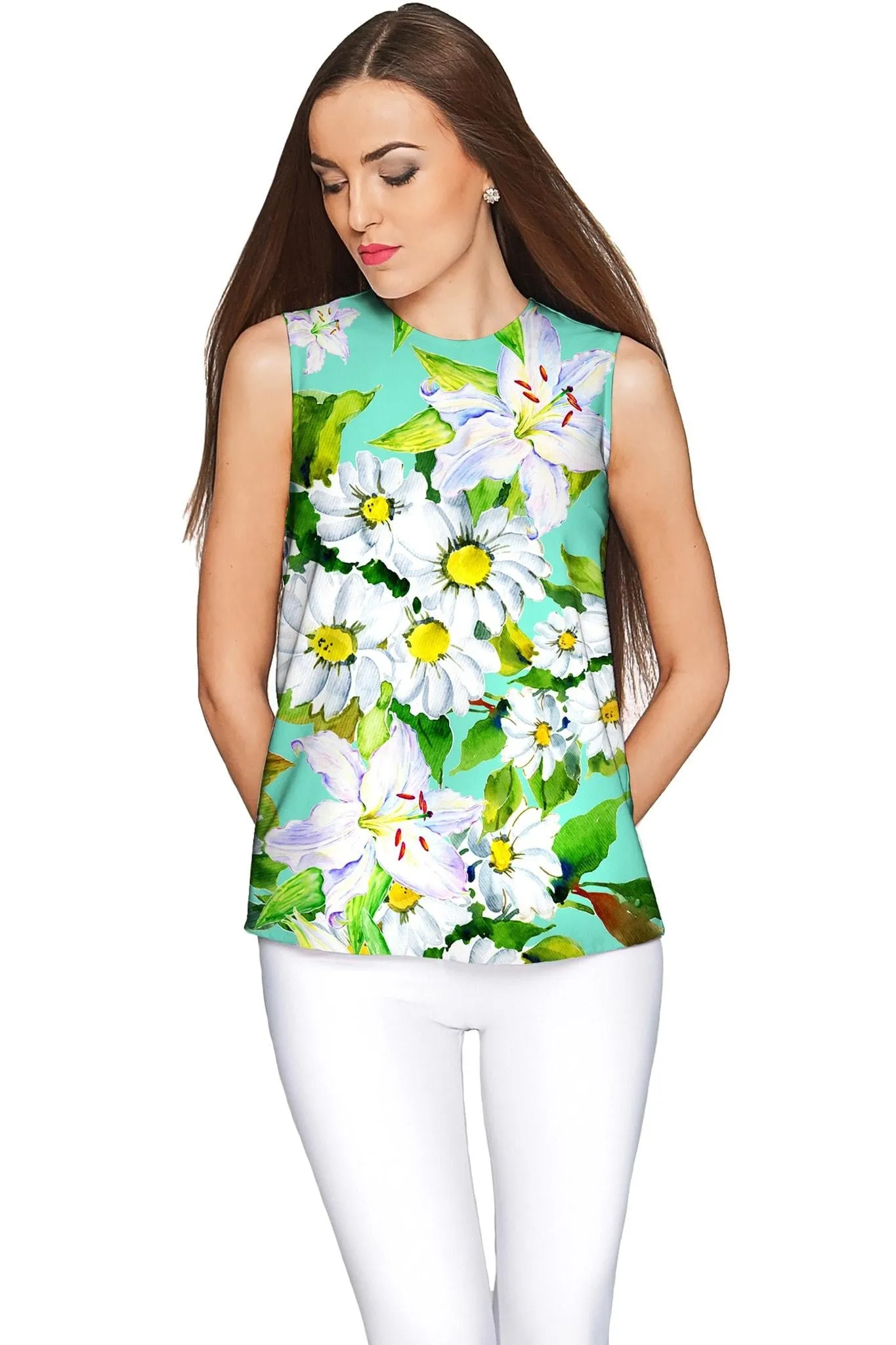 Flower Party Emily Sleeveless Dressy Top - Mommy & Me