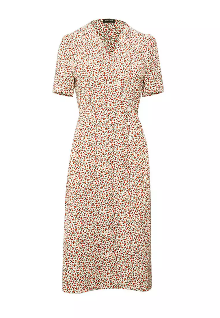 FORCAST FORCAST Marigold Floral Wrap Dress