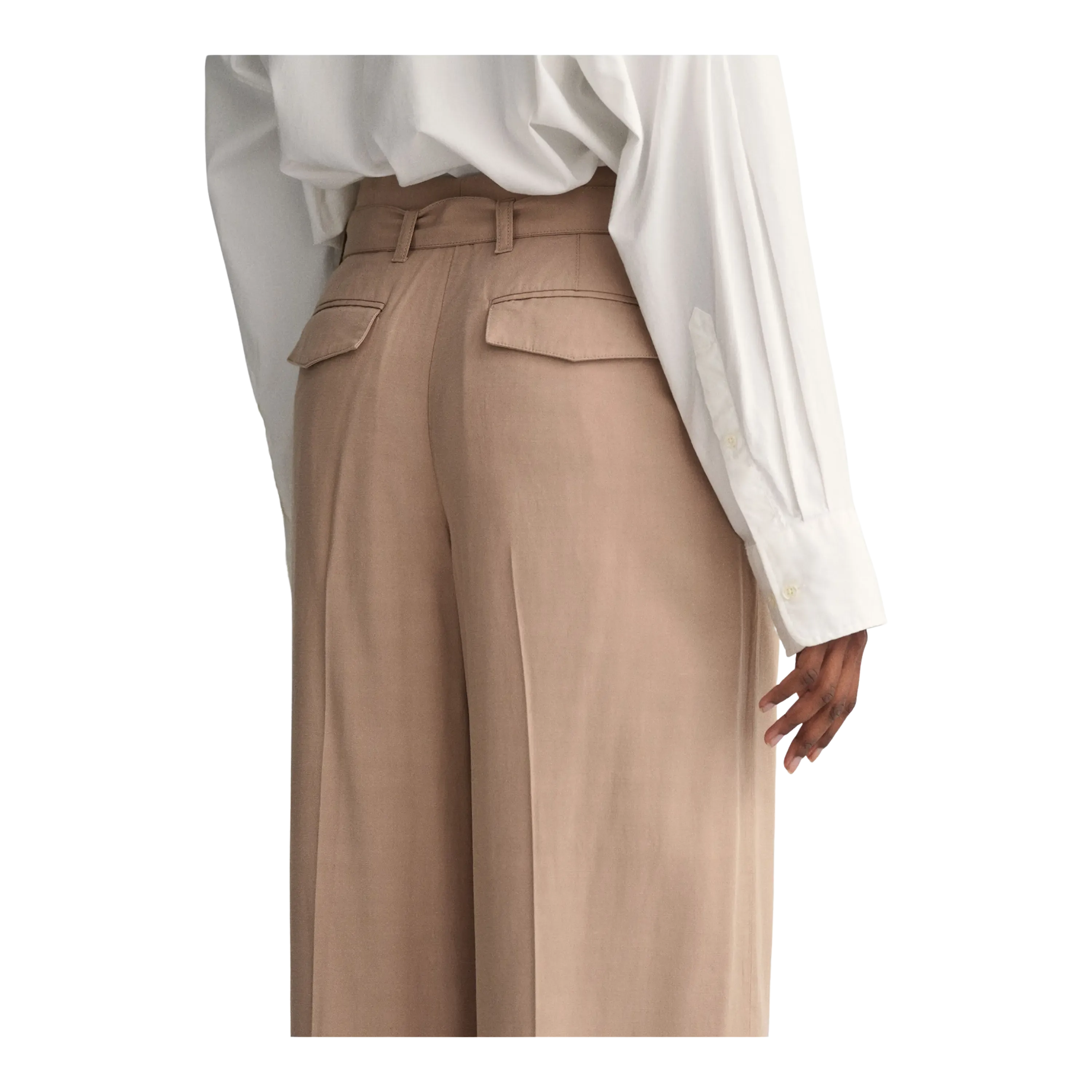 GANT Wide Cropped Belted Pants