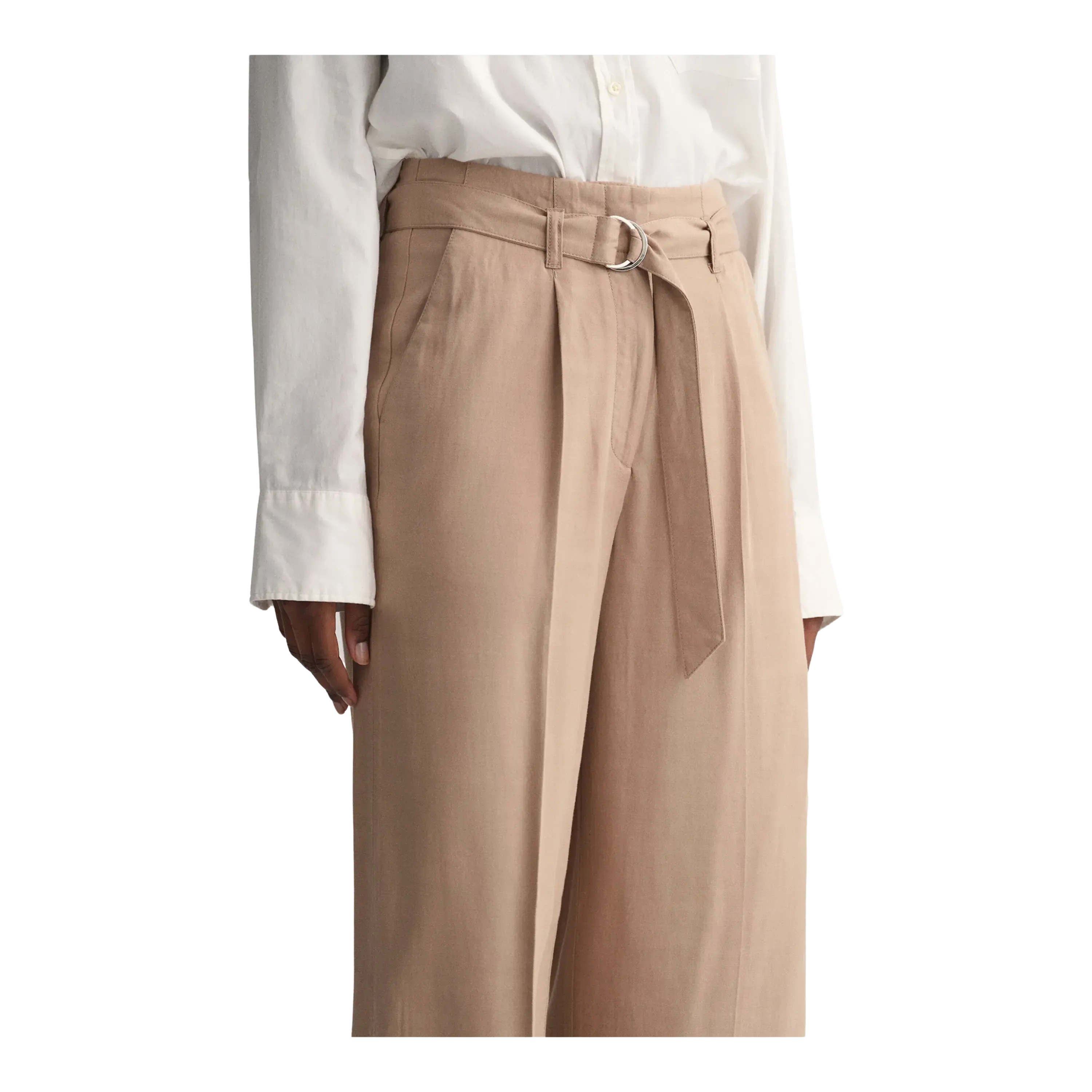 GANT Wide Cropped Belted Pants