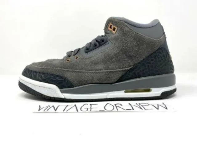 Girls Nike Air Jordan III 3 Anthracite 2017 Retro GG GS ...