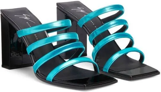 Giuseppe Zanotti strappy mule sandals Blue