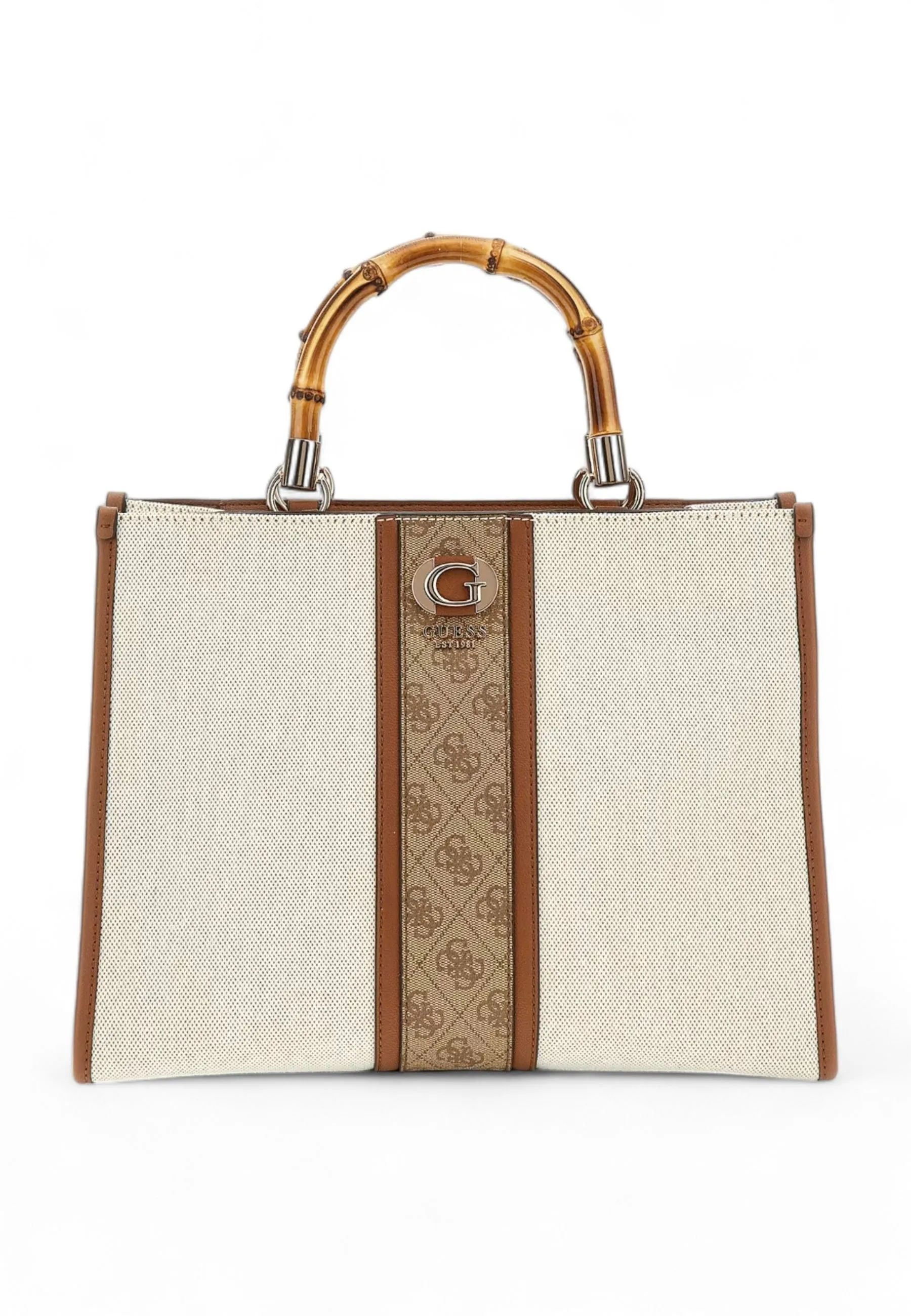 GUESS Kerima 2 Borsa Tote Donna Natural Latte Logo AG933722