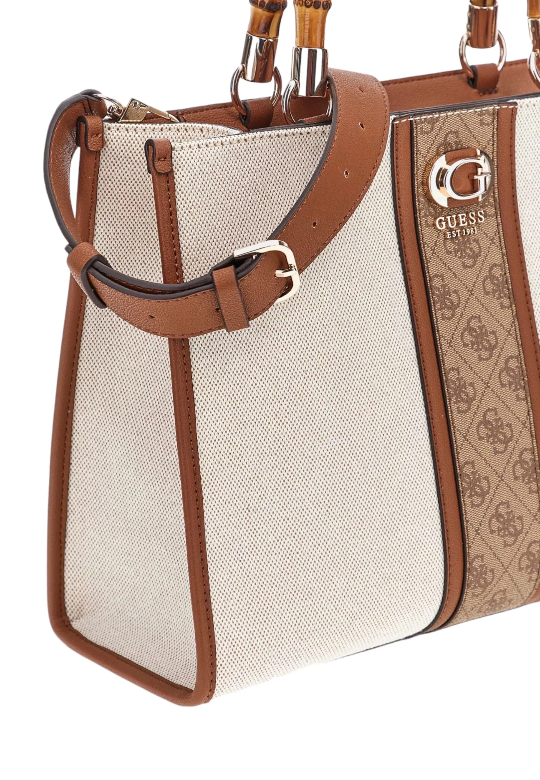 GUESS Kerima 2 Borsa Tote Donna Natural Latte Logo AG933722