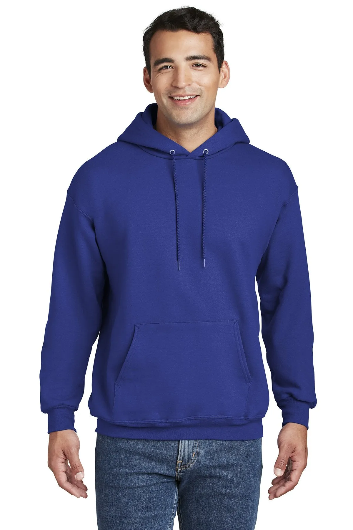 Hanes Ultimate Cotton Pullover Hooded Sweatshirt F170 Deep Royal