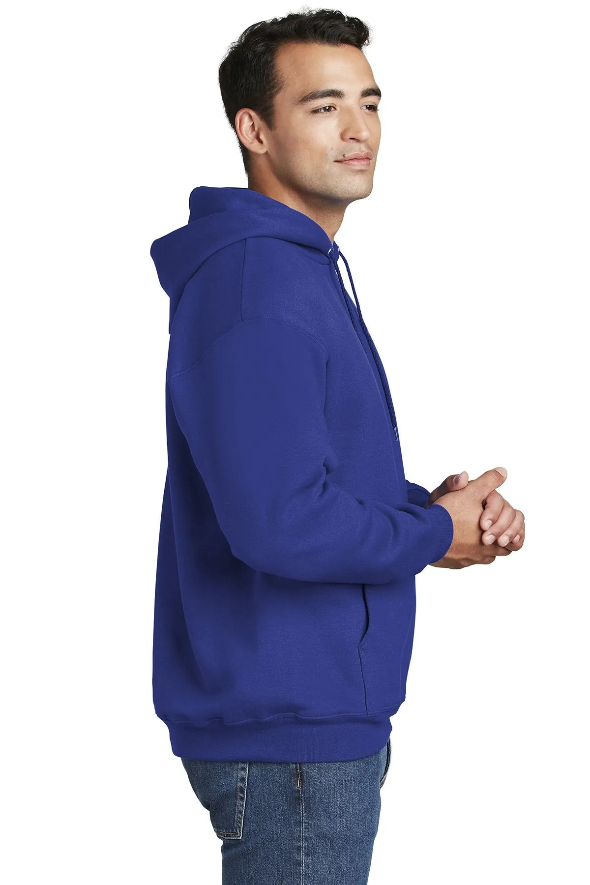 Hanes Ultimate Cotton Pullover Hooded Sweatshirt F170 Deep Royal