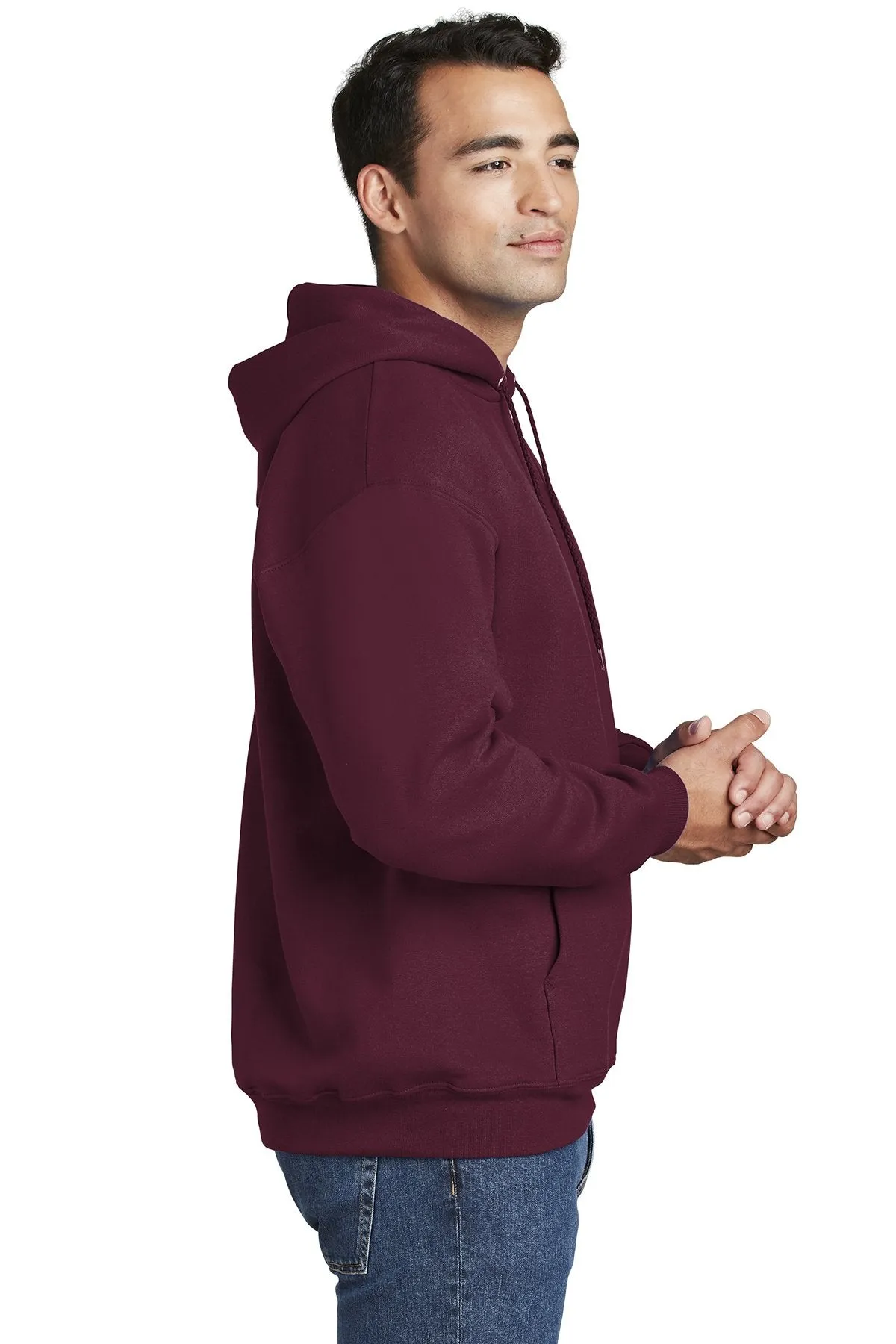 Hanes Ultimate Cotton Pullover Hooded Sweatshirt F170 Maroon