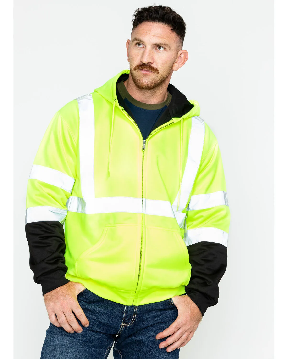 Hawx Men's Softshell High-Visibility Safety Work Jacket