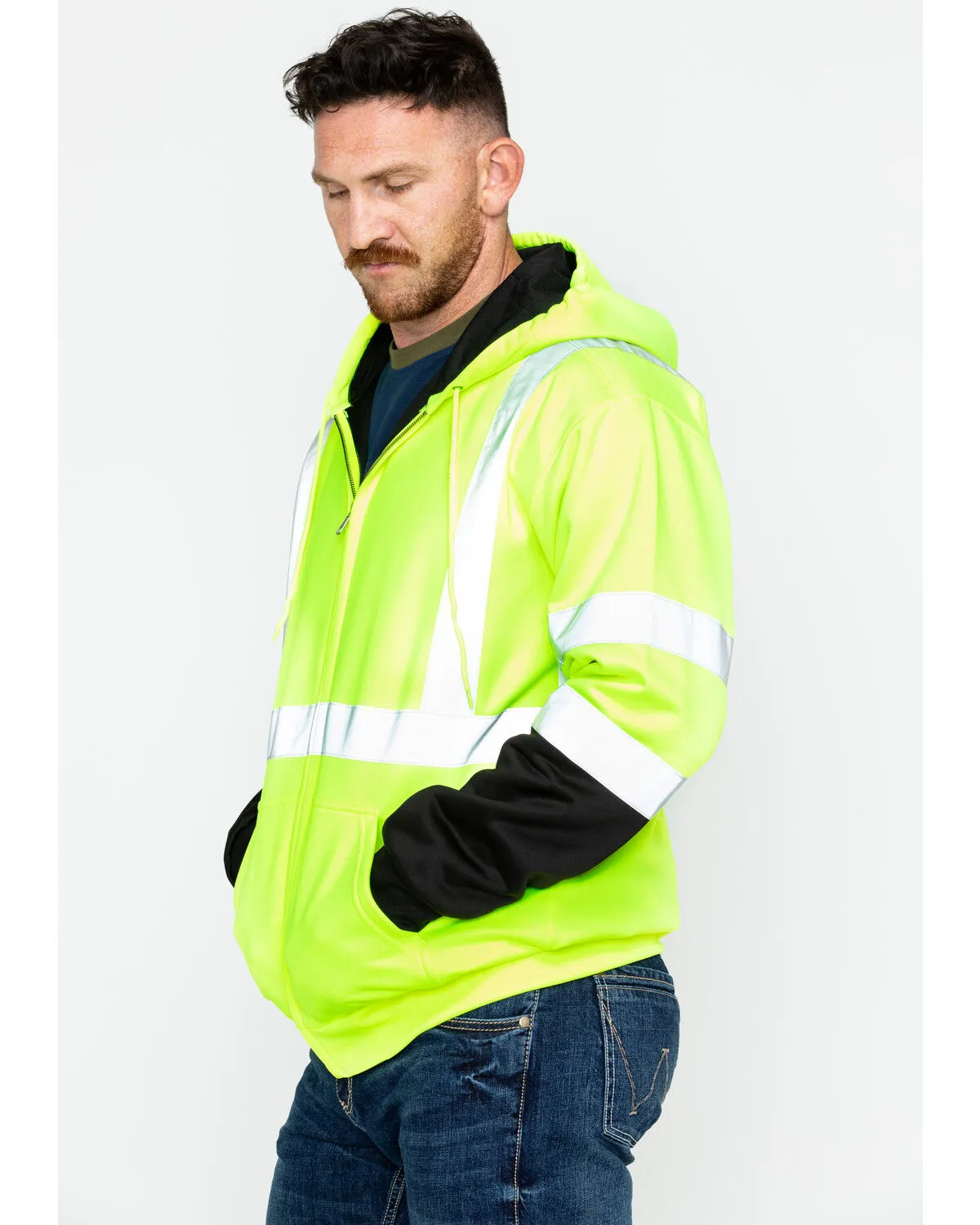 Hawx Men's Softshell High-Visibility Safety Work Jacket