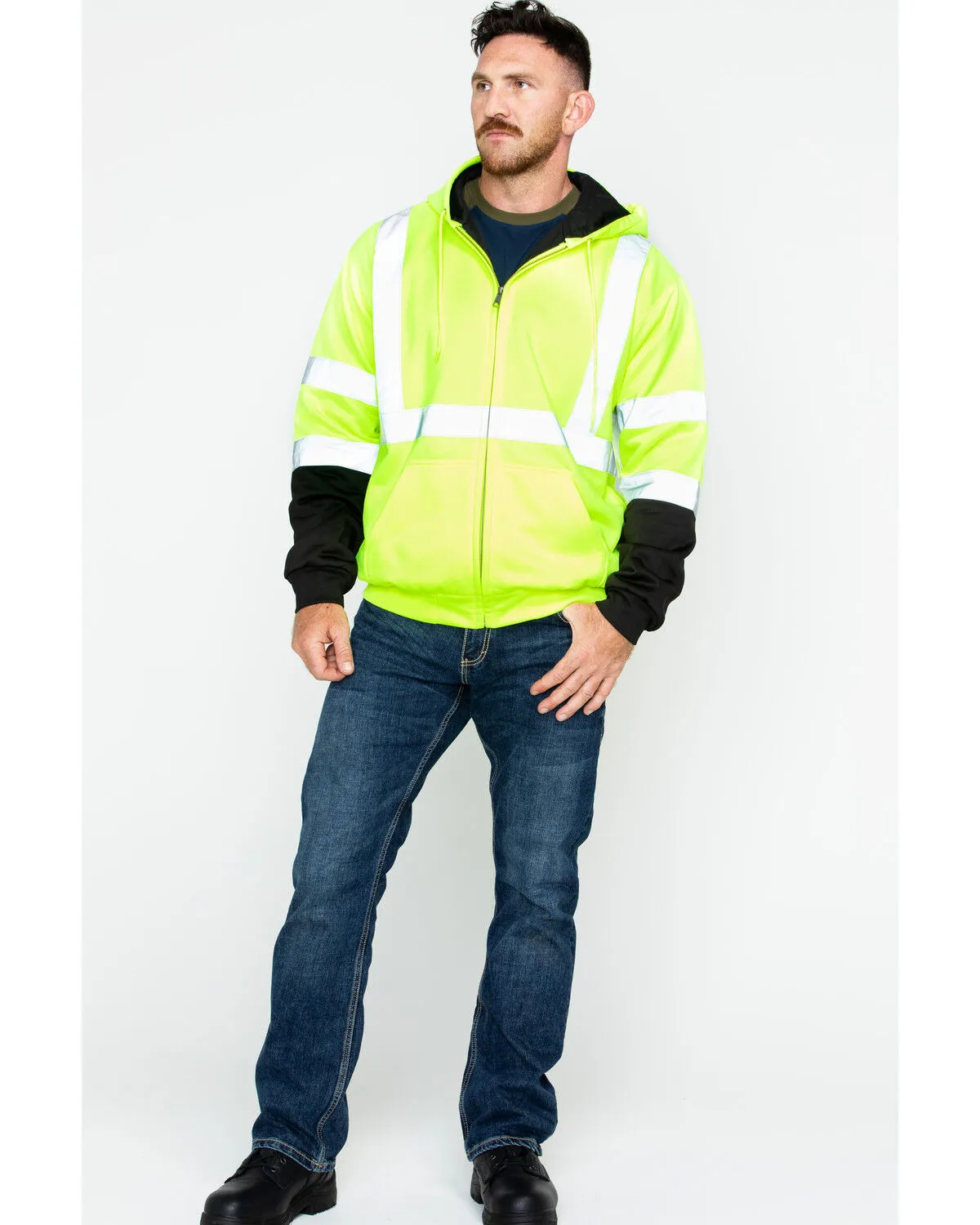 Hawx Men's Softshell High-Visibility Safety Work Jacket