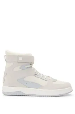 High-top trainers in a panelled design