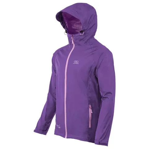 Highlander Stow & Go Women's Waterproof Pack-Away Jacket - Purple