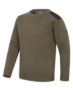 Hoggs of Fife Melrose II Crew Pullover - Meadow Green Marl