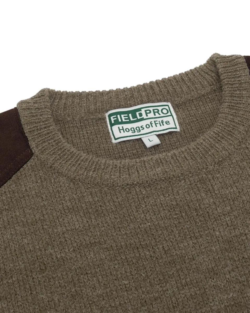 Hoggs of Fife Melrose II Crew Pullover - Meadow Green Marl