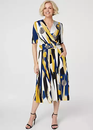 Izabel London Wrap Front Midi Dress | Grattan