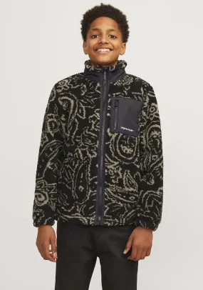 Jack & Jones Boys Vesterbro Teddy Jacket, Black Multi