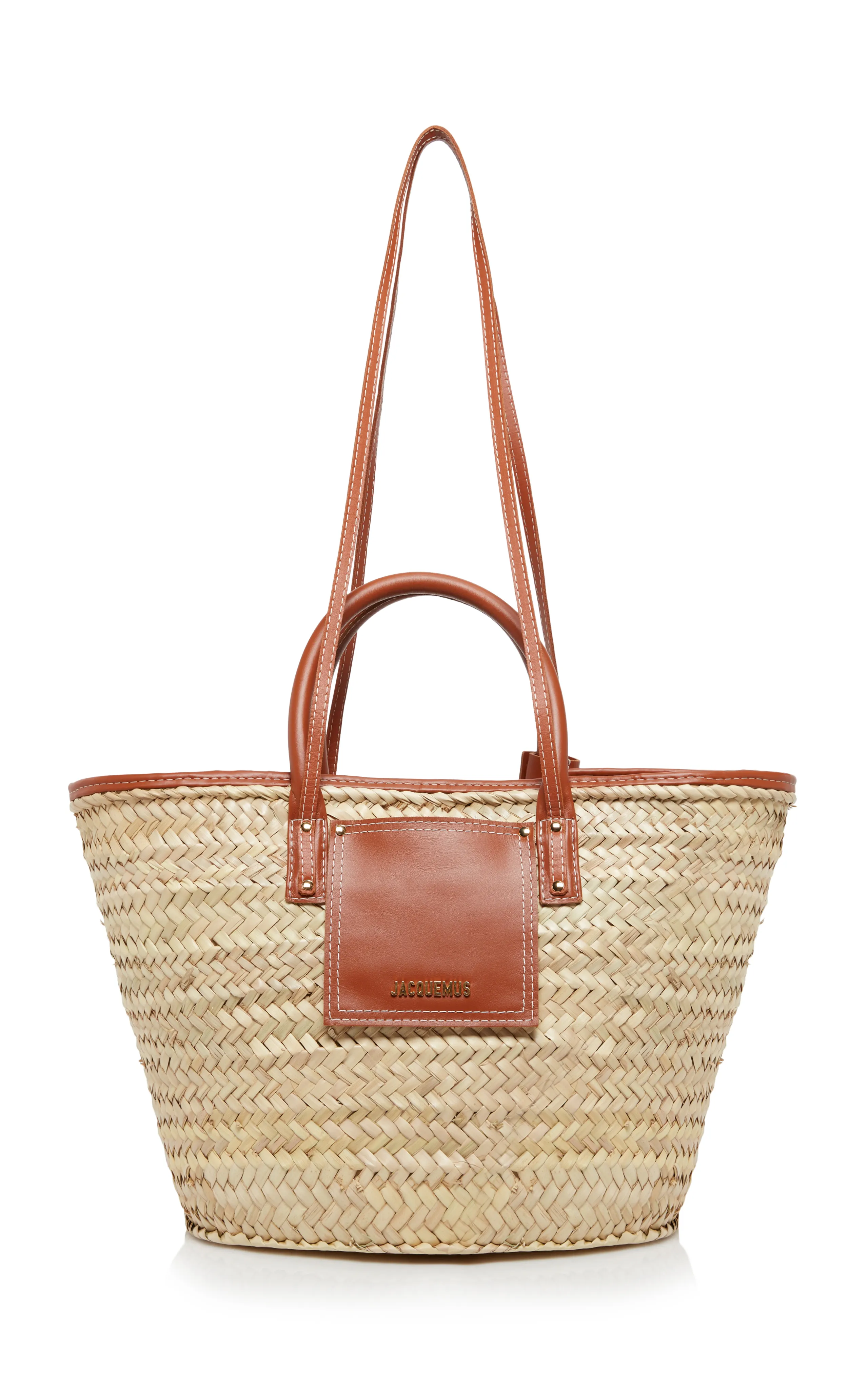 Jacquemus Le Panier Soli Raffia Basket Tote