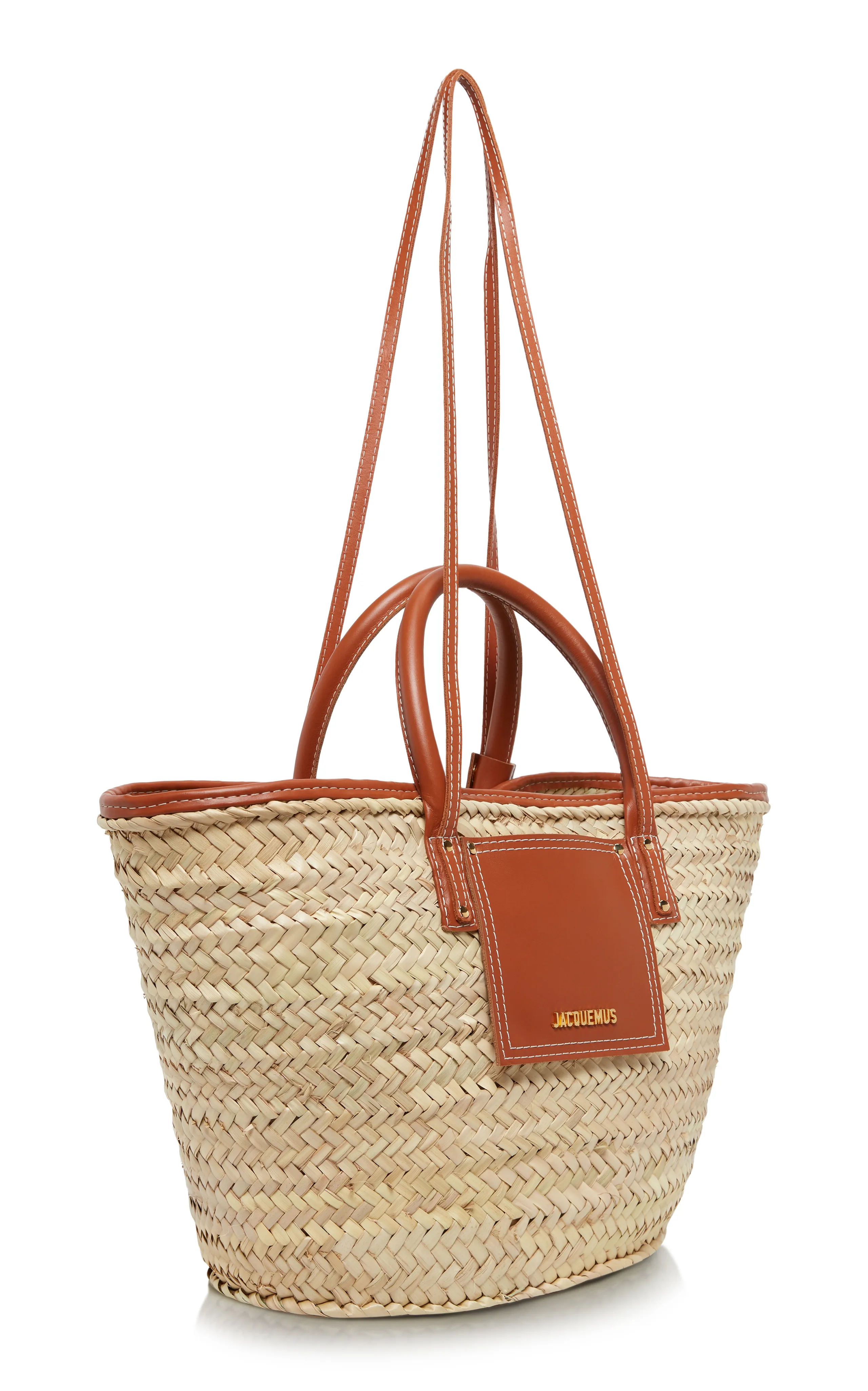 Jacquemus Le Panier Soli Raffia Basket Tote