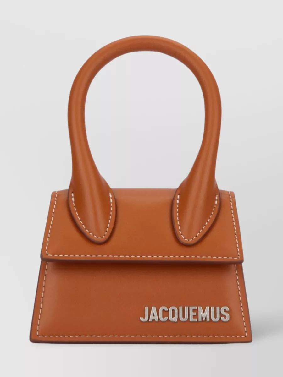 Jacquemus   Sleek silhouette tote with contrast stitching