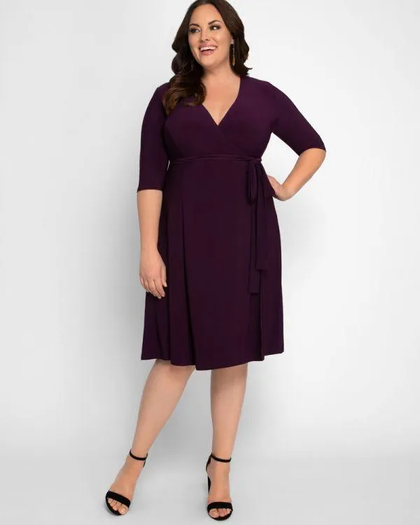 Kiyonna Essential Wrap Short Dress Sale