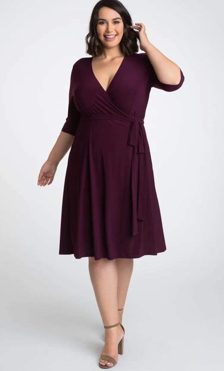 Kiyonna Essential Wrap Short Plus Size Dress