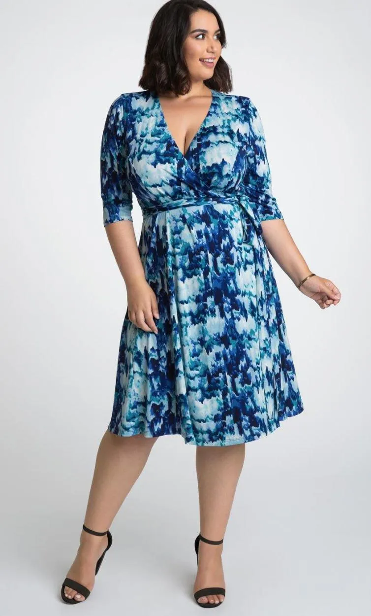 Kiyonna Essential Wrap Short Plus Size Dress