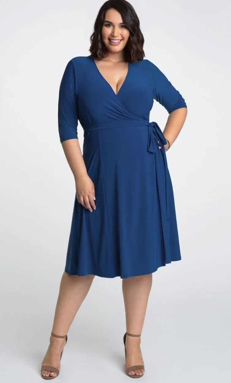 Kiyonna Essential Wrap Short Plus Size Dress