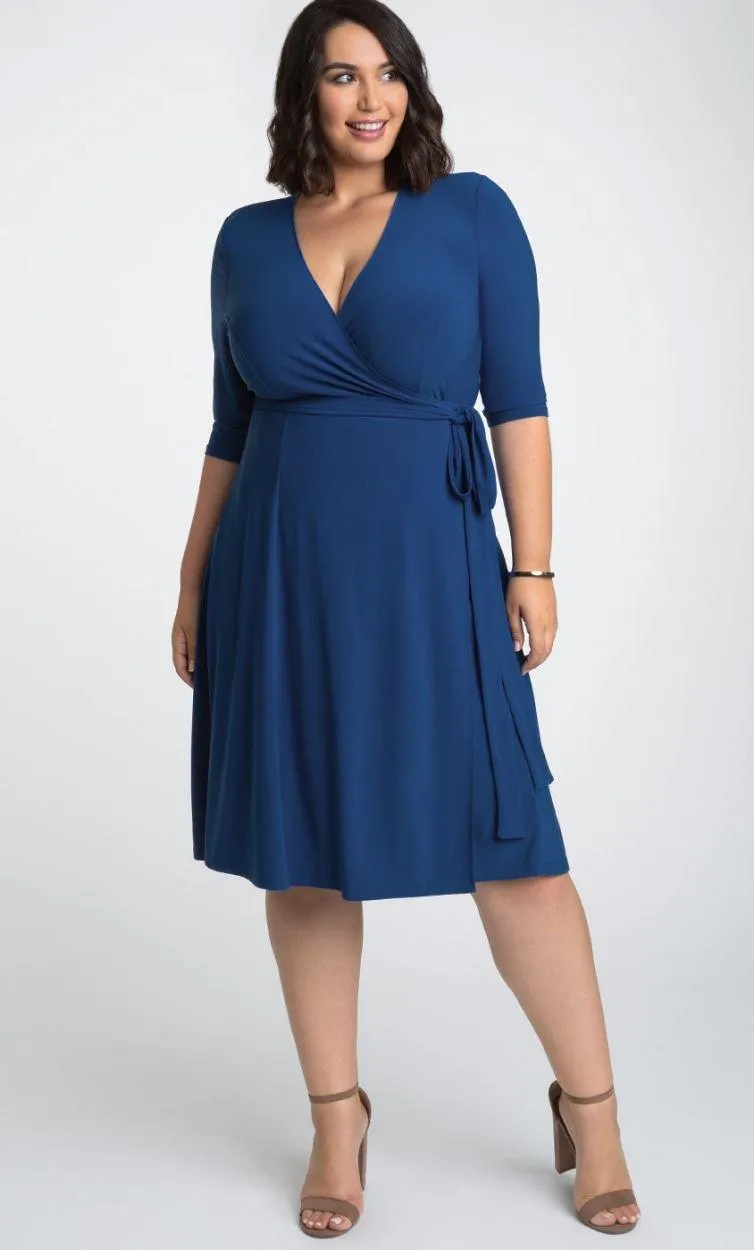 Kiyonna Essential Wrap Short Plus Size Dress