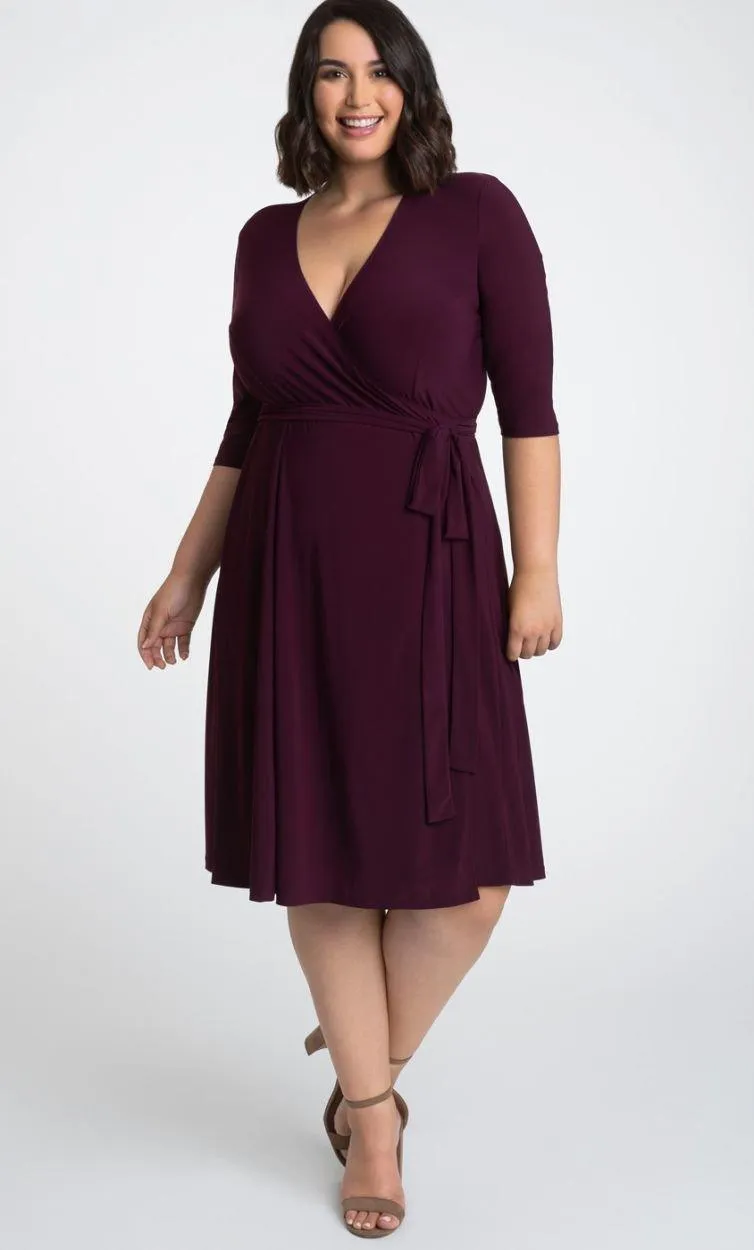 Kiyonna Essential Wrap Short Plus Size Dress