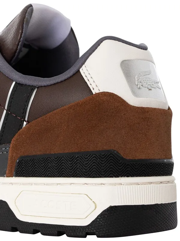 Lacoste T-Clip Winter 223 2 SMA Leather Trainers - Dark Brown/Off White