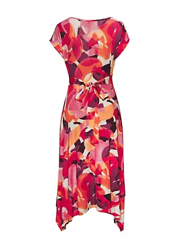 LASCANA Print Jersey Mock Wrap Dress with High Low Hem | Grattan