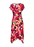 LASCANA Print Jersey Mock Wrap Dress with High Low Hem