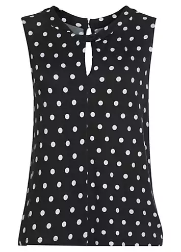 LASCANA Sleeveless Polka Dot Print Top | Look Again