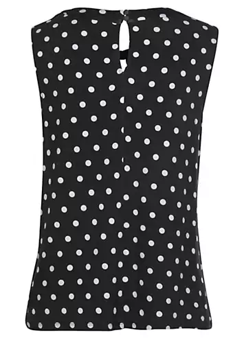 LASCANA Sleeveless Polka Dot Print Top | Look Again