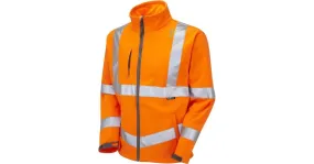 LEO Buckland ISO 20471 Class 3 Softshell Jacket Orange | Work & Wear Direct