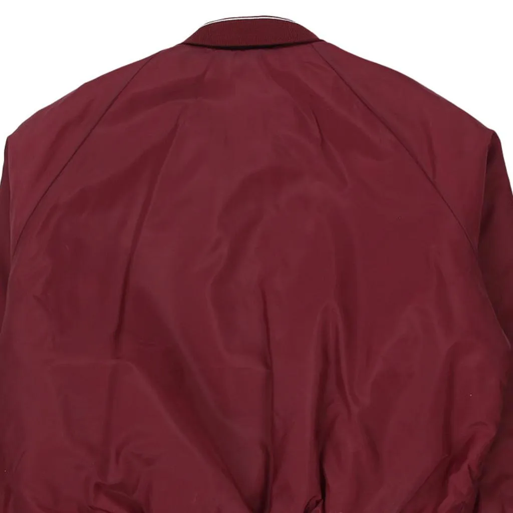 Lewis Bus Line Canada Varsity Jacket - XL Burgundy Polyester Blend