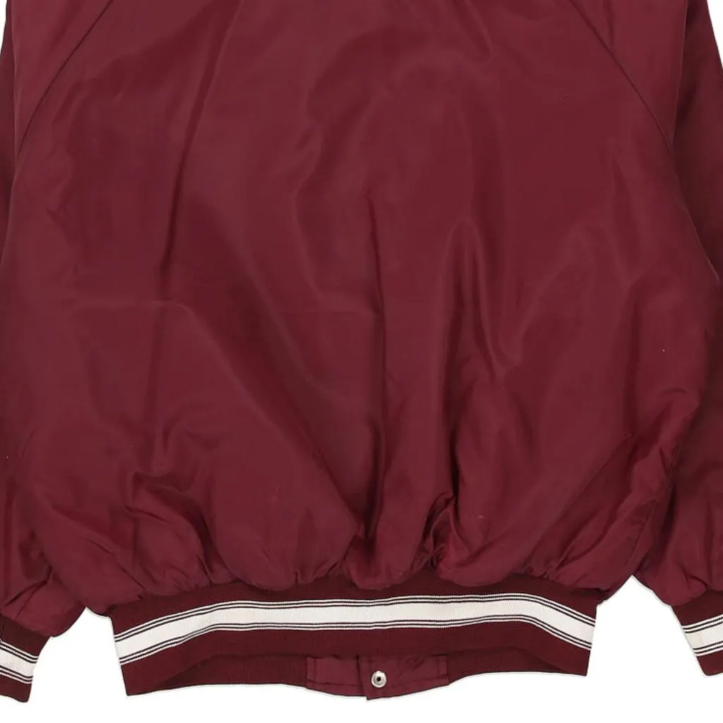 Lewis Bus Line Canada Varsity Jacket - XL Burgundy Polyester Blend