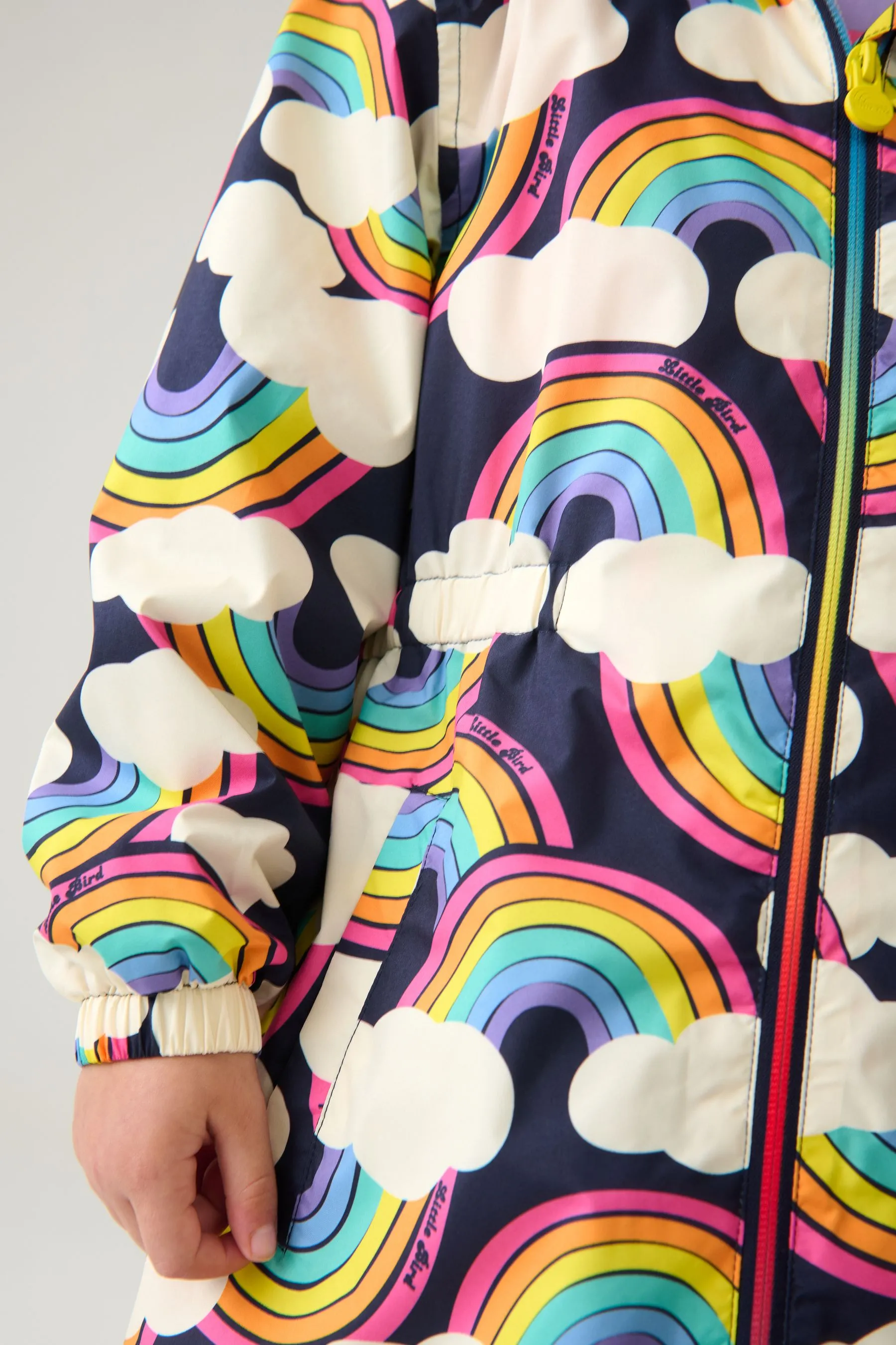 Little Bird by Jools Oliver Multi Rainbow Shower Resistant Jacket