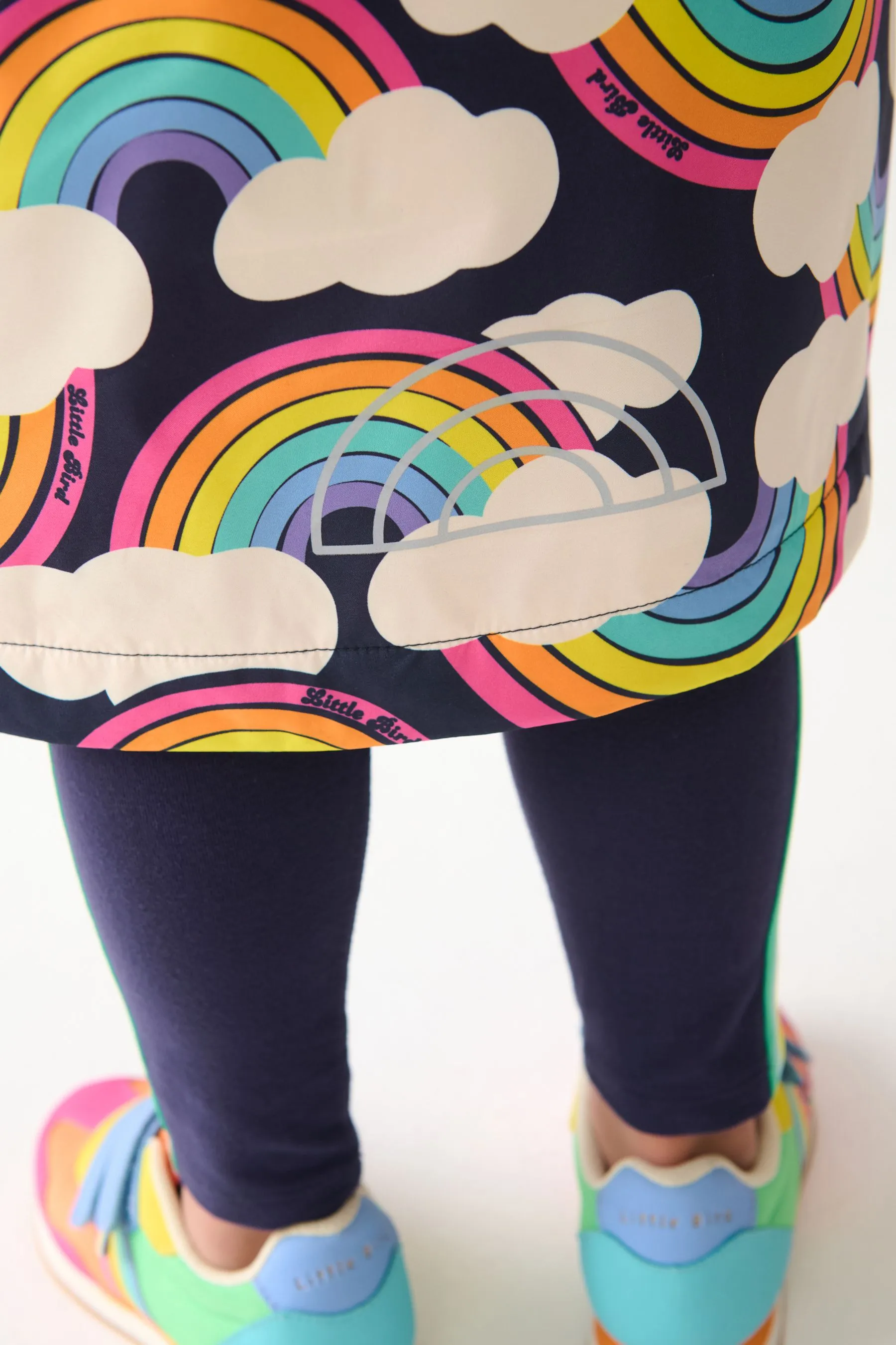 Little Bird by Jools Oliver Multi Rainbow Shower Resistant Jacket