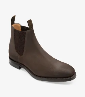 LOAKE Chatsworth Chelsea Suede Boot - Rusty Brown Waxy