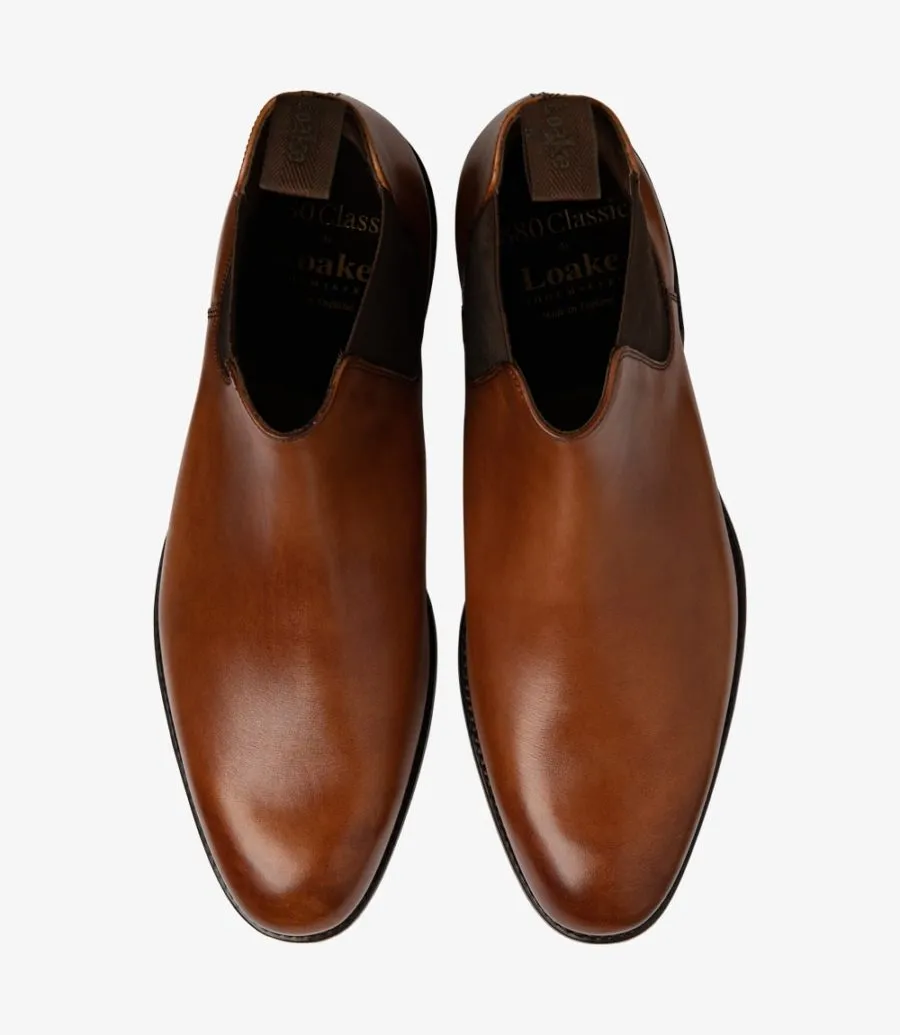 LOAKE - Coppergate Chelsea boot - Chestnut Brown