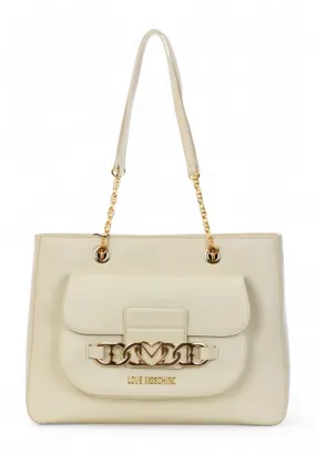 LOVE MOSCHINO Borsa Tote Donna Avorio Beige JC4042PP1LLF0110