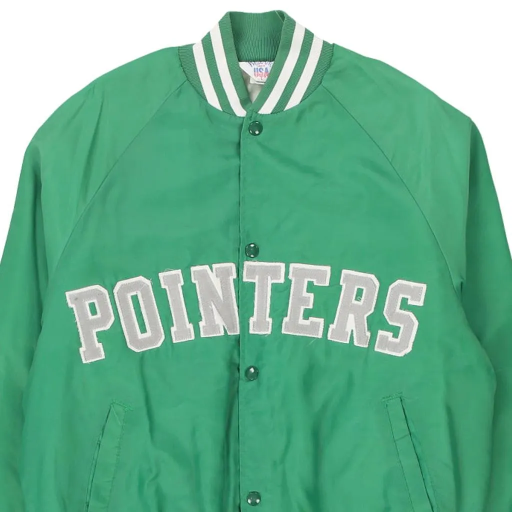 Made in USA Pointers West Ark Varsity Jacket - Large Green Polyester Blend