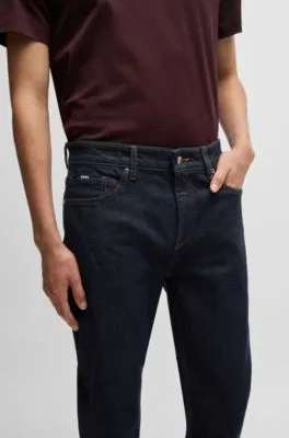 Maine Regular-fit jeans in dark-blue comfort-stretch denim