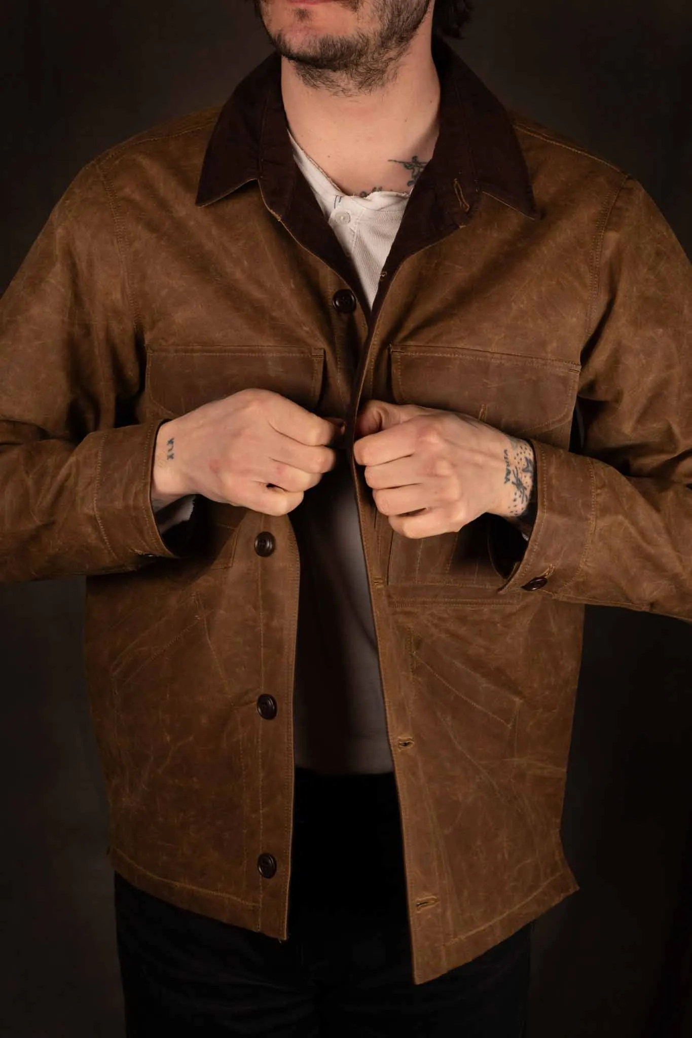 MANIFATTURA CECCARELLI – WORK JACKET – 7000-WX – DARK TAN