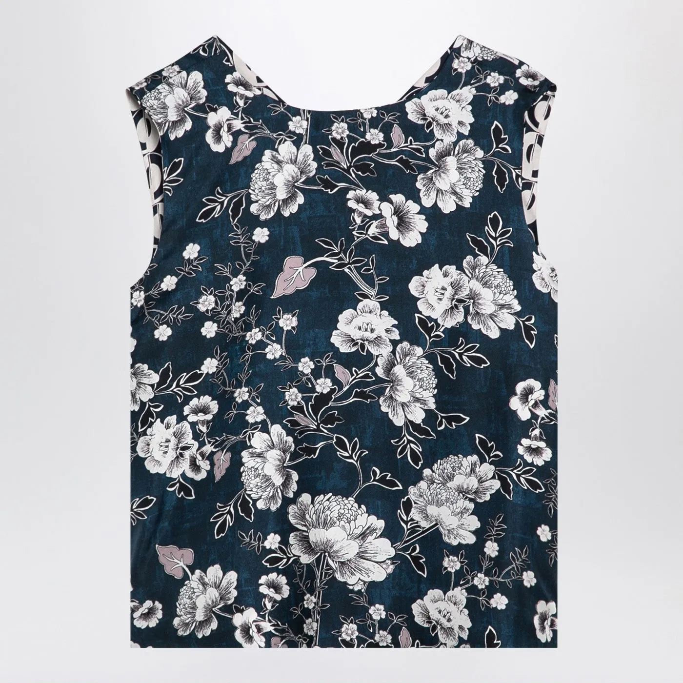 Max Mara Timeless    Max Mara Timeless Reversible Blue Sleeveless Top